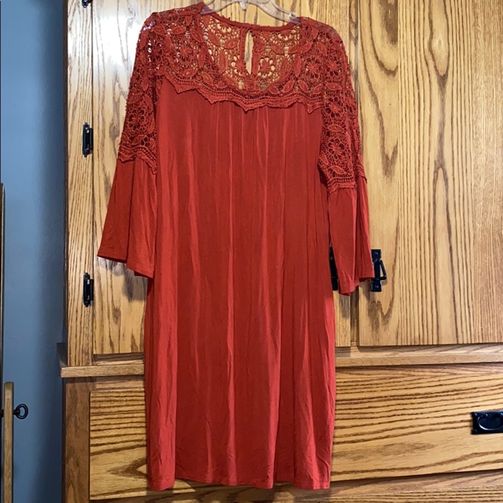 Rust orange dress
